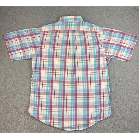 Vintage Gitman Bros Button Down Shirt Mens Extra Large Plaid Linen Cotton Blend - Picture 2 of 6